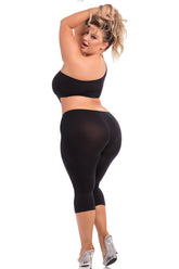 One Shoulder Cropped Catsuit - PL27035X by Pink Lipstick